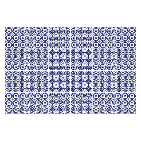 Csempe matrica Finoman díszített mozaik