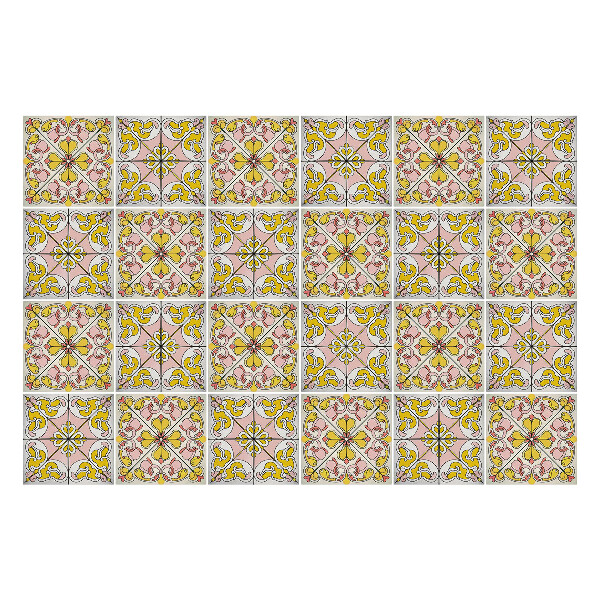 Csempe matrica Virágdíszek elrendezésben