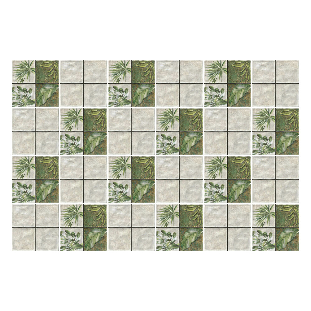 Öntapadós csempe matrica A levelek csempézett elrendezésben