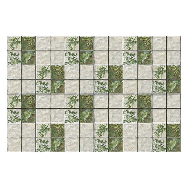 Öntapadós csempe matrica A levelek csempézett elrendezésben