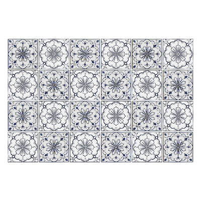 Öntapadós csempe matrica Mozaik virágdíszek