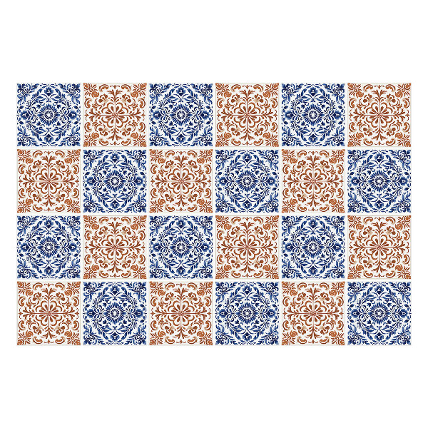 Csempe matrica Virágdíszek hálóban