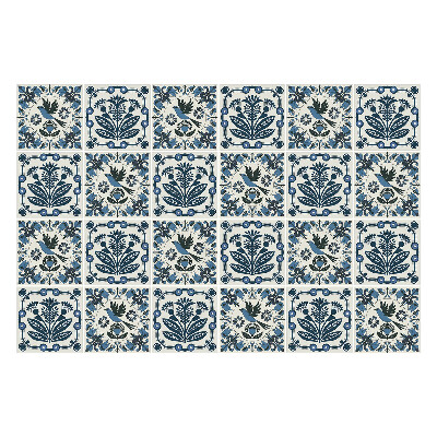 Öntapadós csempe matrica Természet virágok és madarak