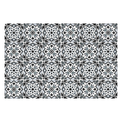 Csempe matrica Virágdíszek körökben