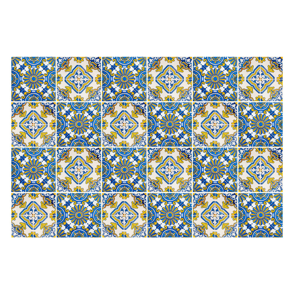 Öntapadós csempe matrica Dekoratív virágdíszek