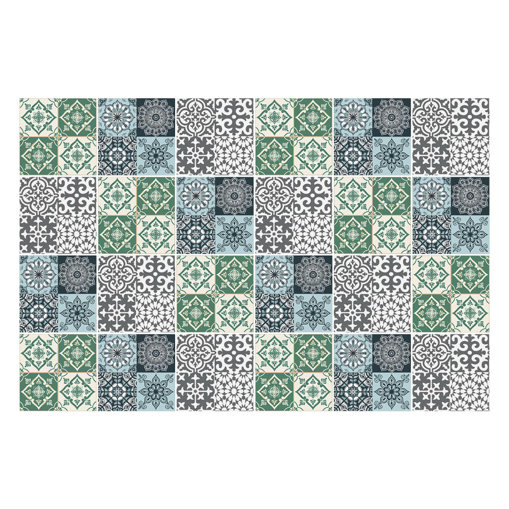 Öntapadós csempe matrica Színes mintás csempe