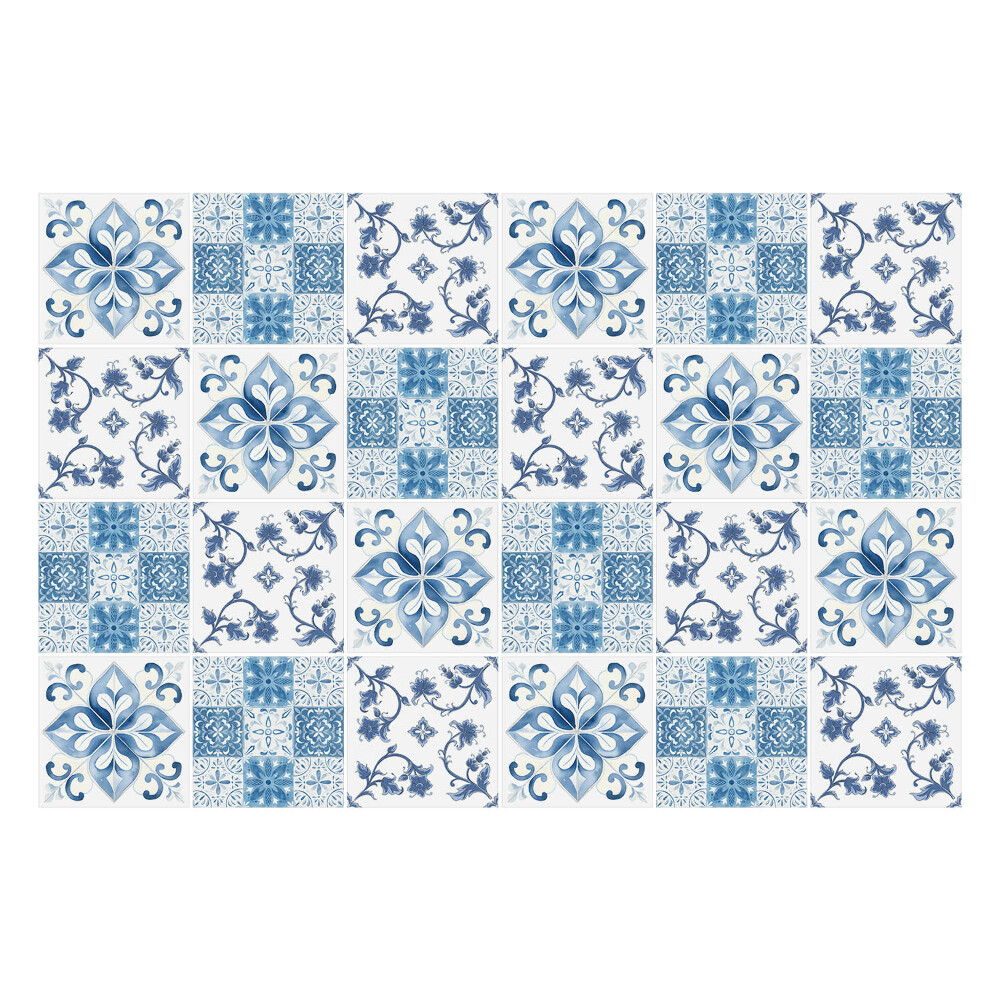 Csempe matrica Klasszikus csempe díszekkel