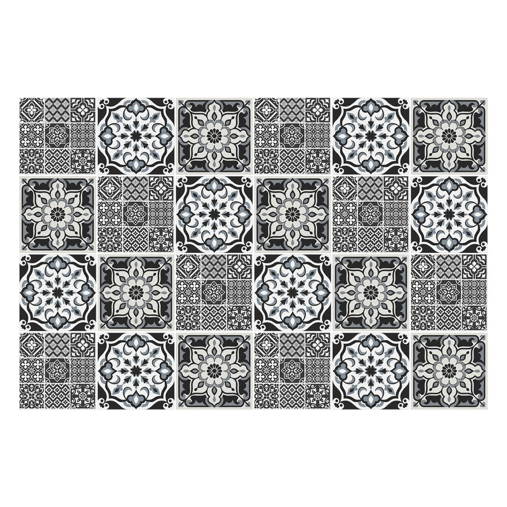 Öntapadós csempe matrica Klasszikus csempe díszekkel