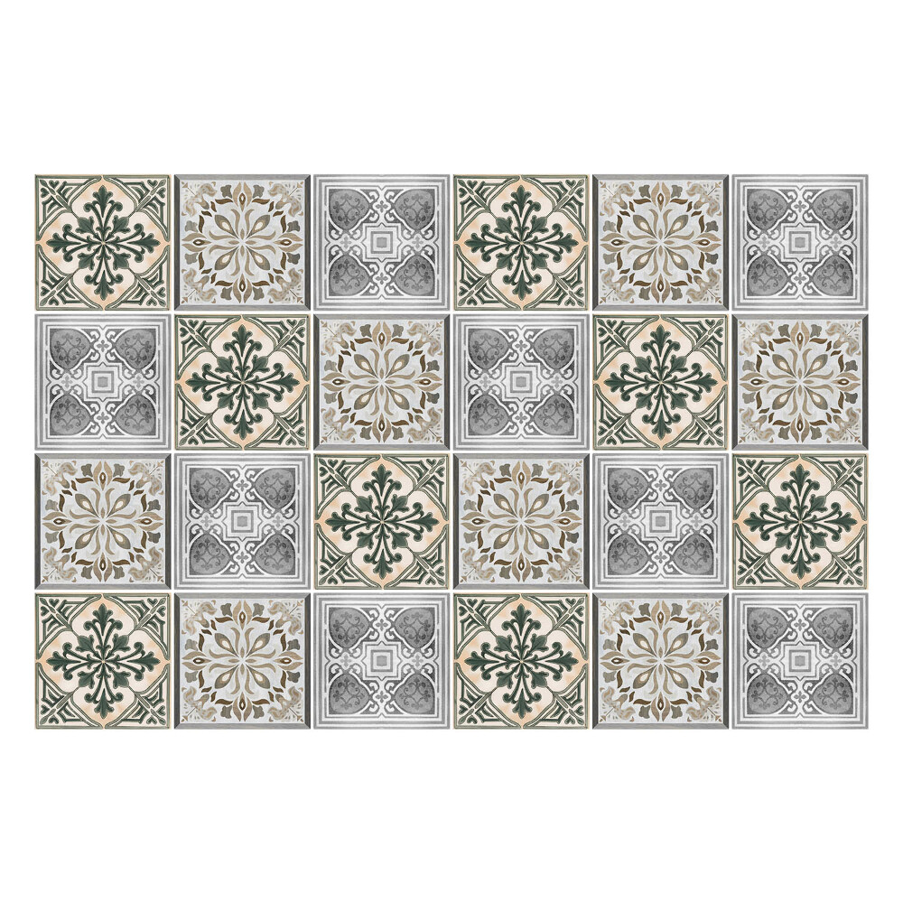 Öntapadós csempe matrica Régi mozaik csempe