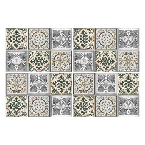 Öntapadós csempe matrica Régi mozaik csempe