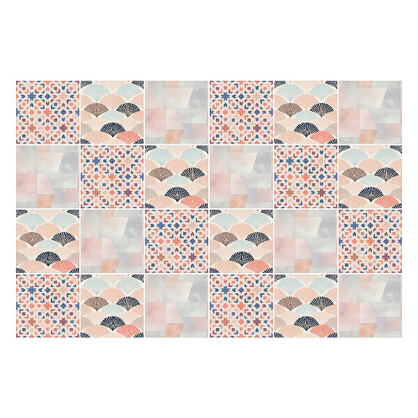 Öntapadós csempe matrica Pasztell mozaik minták