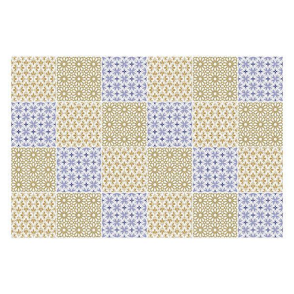 Csempe matrica Kis virág díszek