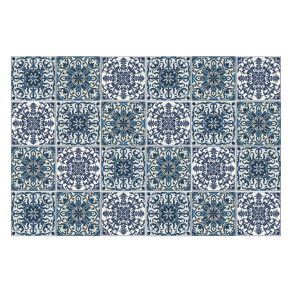 Csempe matrica Virágdíszek hálóban