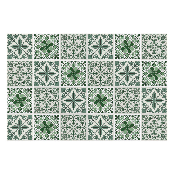 Csempe matrica Mintás zöld csempe
