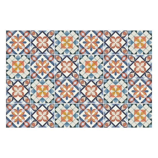 Öntapadós csempe matrica Mintás vintage mozaik