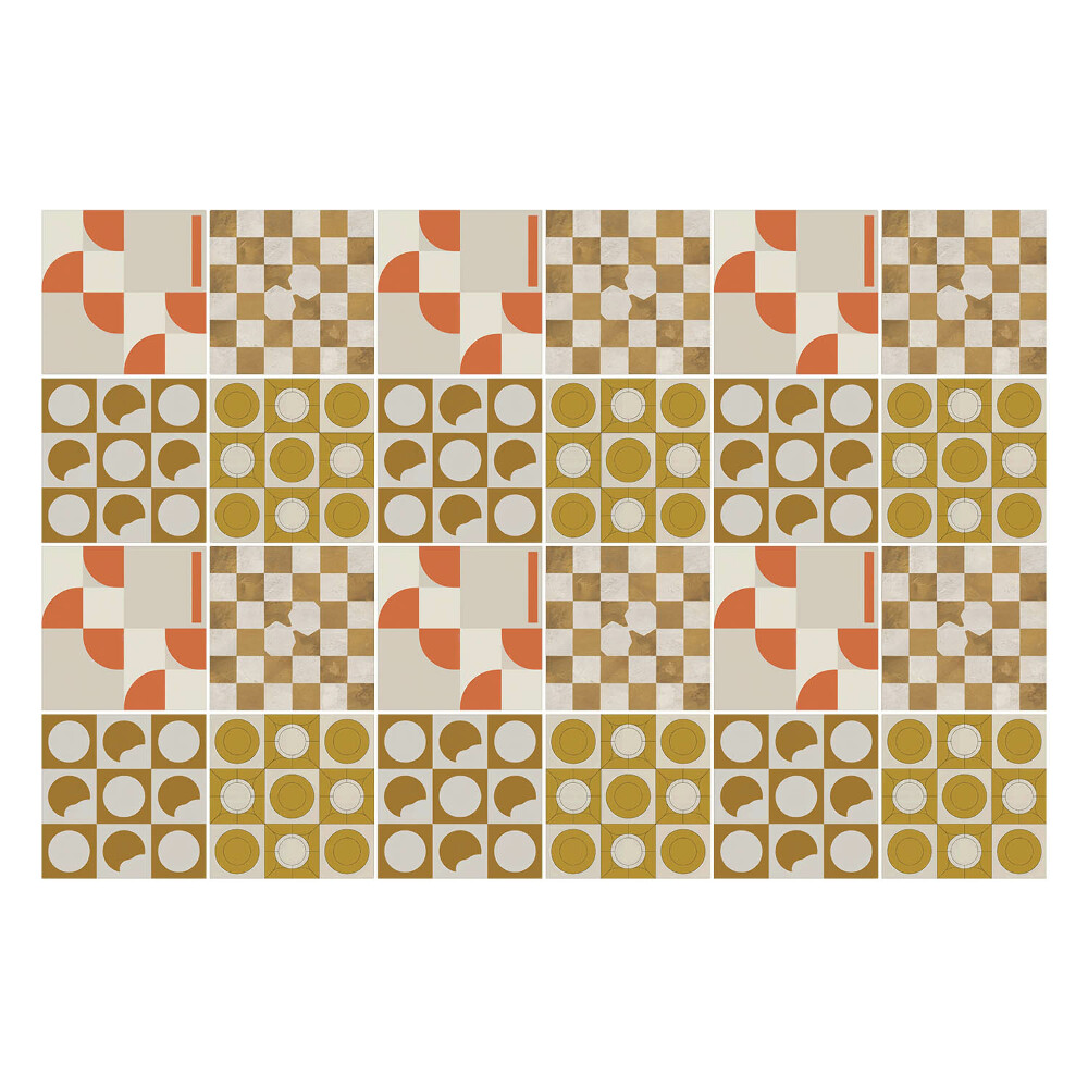 Öntapadós csempe matrica Geometriai formák és figurák