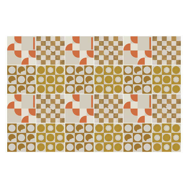 Öntapadós csempe matrica Geometriai formák és figurák