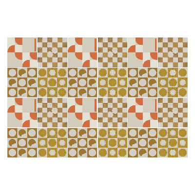 Öntapadós csempe matrica Geometriai formák és figurák