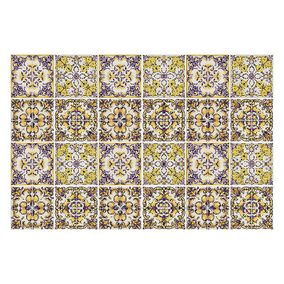 Öntapadós csempe matrica Virágdíszek elrendezésben