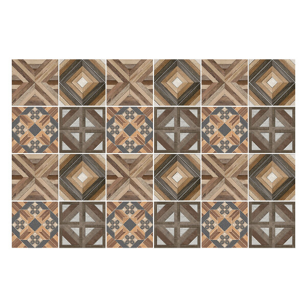 Öntapadós csempe matrica Geometrikus fa elrendezések