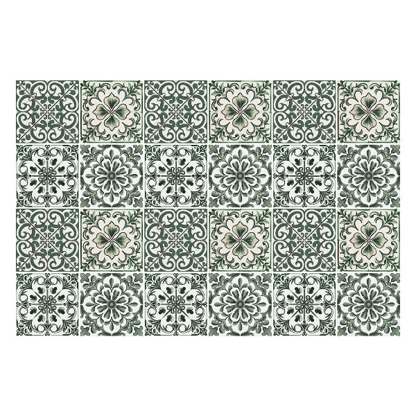 Öntapadós csempe matrica Virágdíszek hálóban