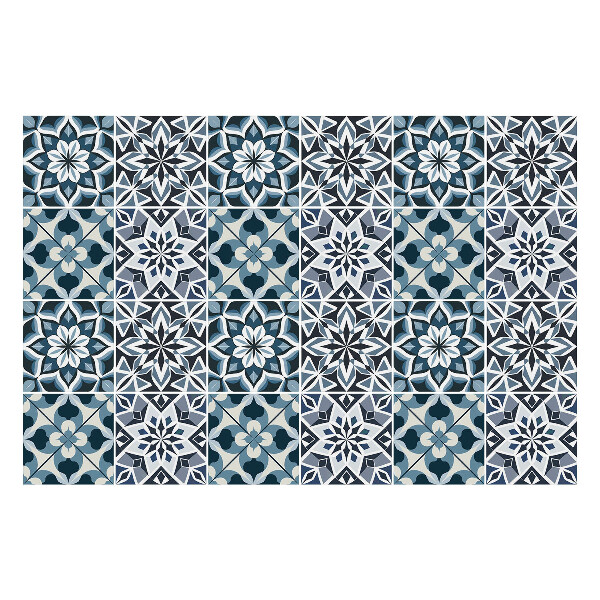 Öntapadós csempe matrica Virágos geometria