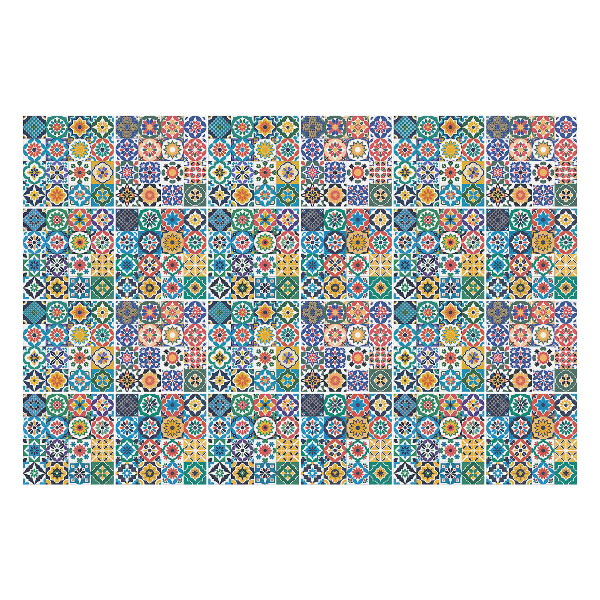 Öntapadós csempe matrica Mozaik színes csempe