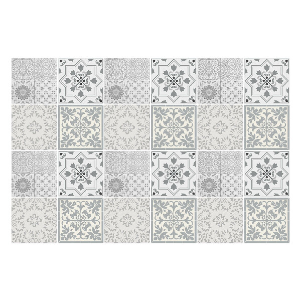 Öntapadós csempe matrica Elegáns csempe díszekkel