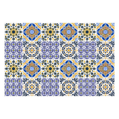 Csempe matrica Virágos mozaikok hálóban