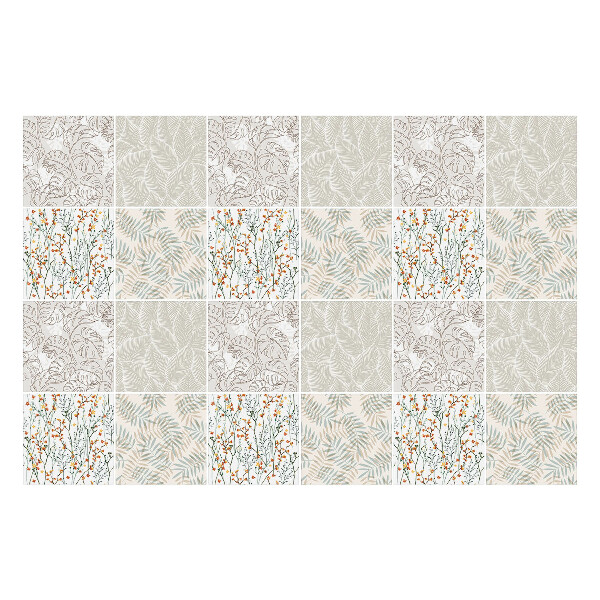 Öntapadós csempe matrica Növényi levél motívumok