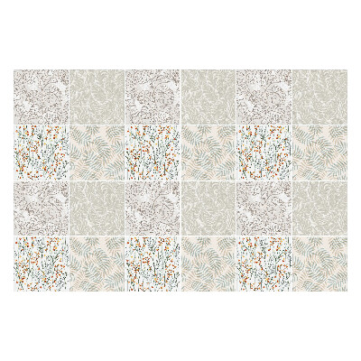 Öntapadós csempe matrica Növényi levél motívumok