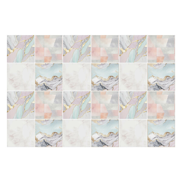 Öntapadós csempe matrica Pasztell márványok