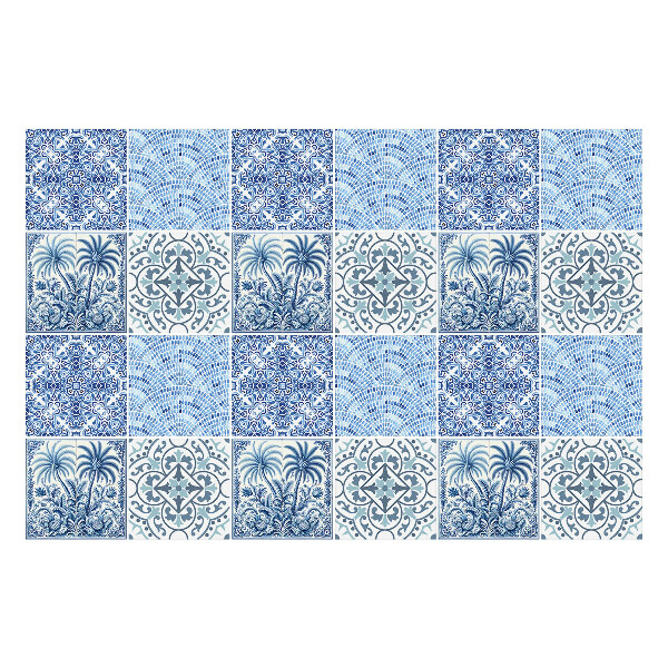 Csempe matrica Csempe növényi motívumokkal