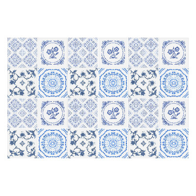 Öntapadós csempe matrica Virág díszek keretben