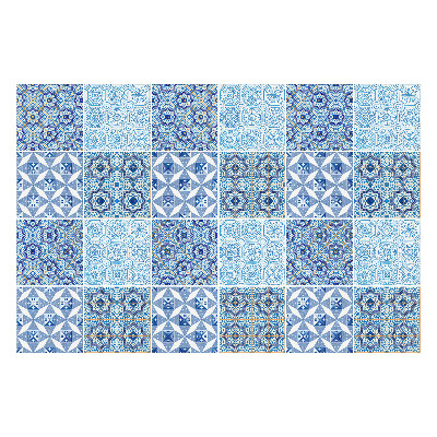 Öntapadós csempe matrica Kék keleti kompozíció