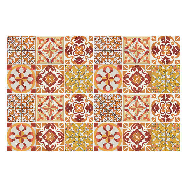 Öntapadós csempe matrica Virágos motívumok mozaikban