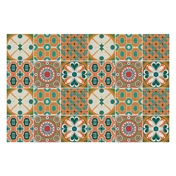 Öntapadós csempe matrica Retro vintage kompozíció