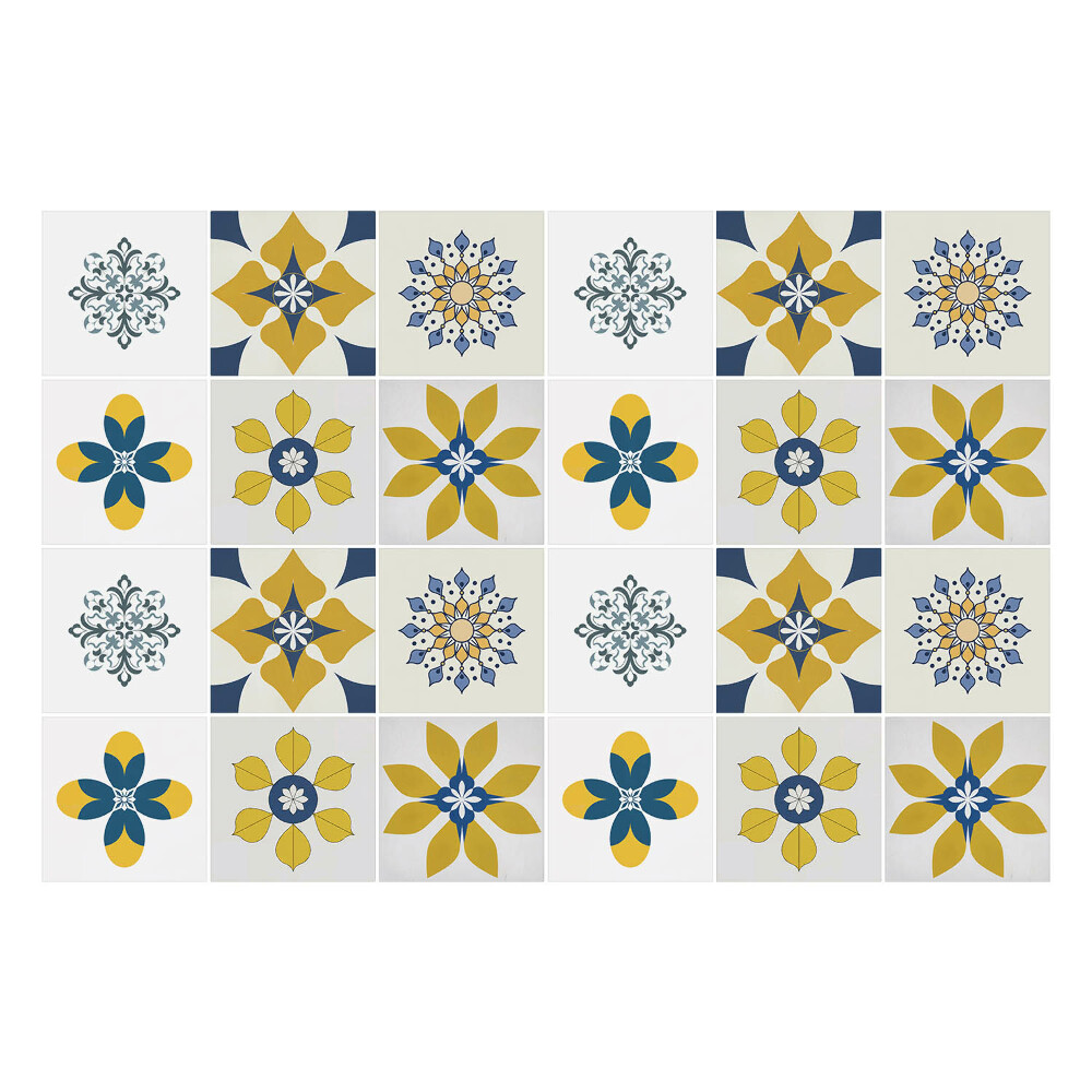 Öntapadós csempe matrica Mandala és virág készlet