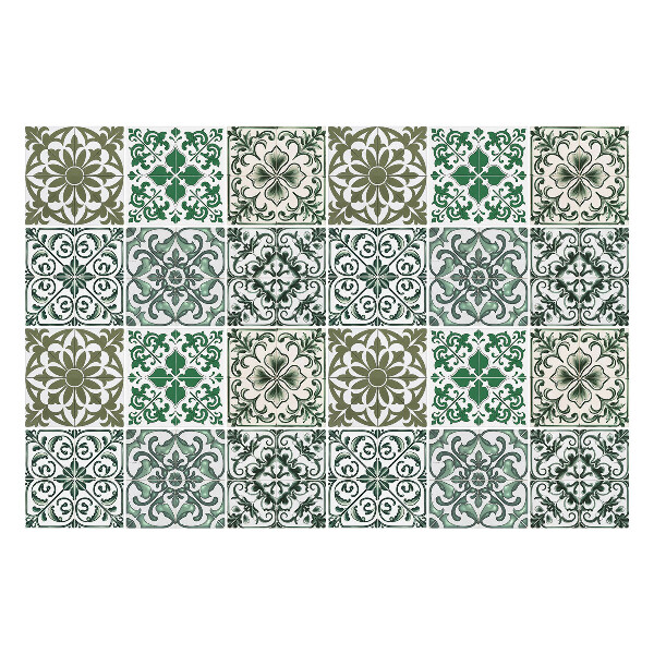 Öntapadós csempe matrica Virágos és geometrikus motívumok