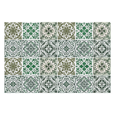 Öntapadós csempe matrica Virágos és geometrikus motívumok