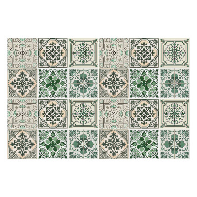 Öntapadós csempe matrica Elegáns virágdíszek