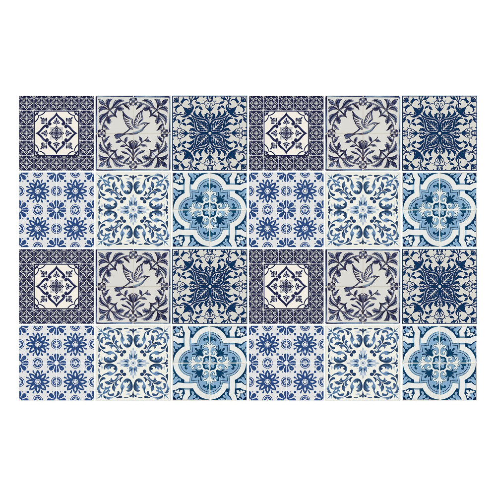 Csempe matrica Geometrikus növényi motívumok