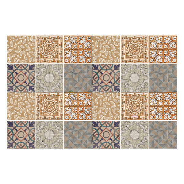 Öntapadós csempe matrica Régi mozaik csempe