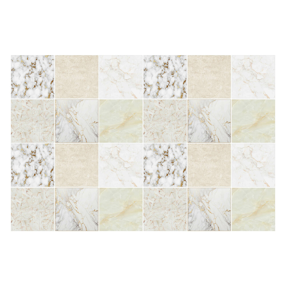 Öntapadós csempe matrica Elegáns márvány mozaik