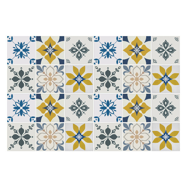 Öntapadós csempe matrica Virágmotívumok az elrendezésben