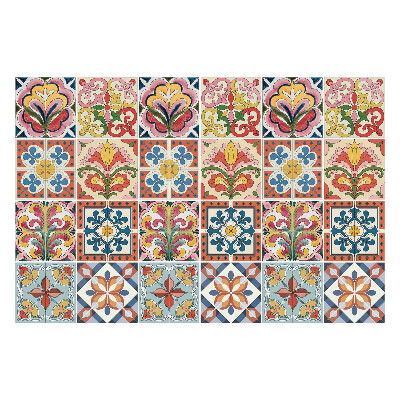 Csempe matrica Retro virágminták