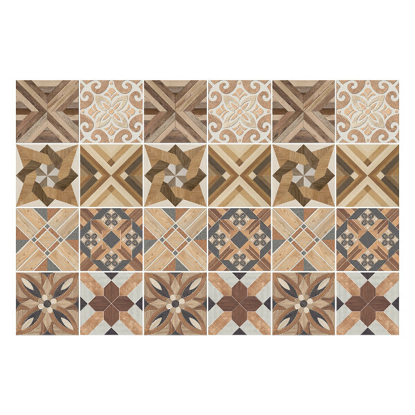 Öntapadós csempe matrica Fa mozaik