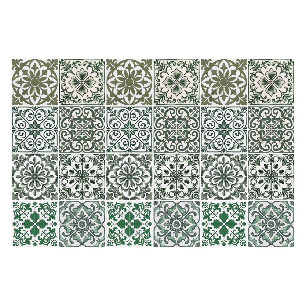 Csempe matrica Virágmotívumok az elrendezésben