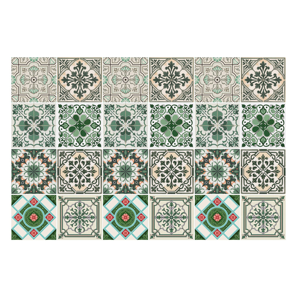 Csempe matrica Keleti virágmotívumok