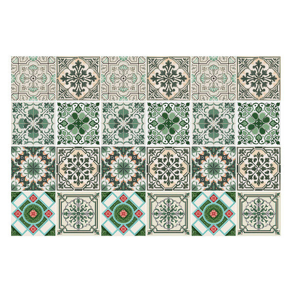 Csempe matrica Keleti virágmotívumok